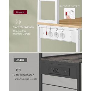Produktbild für Küchenregal Vasagle KKS124Y01, goldeiche