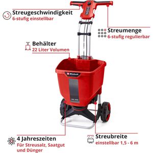 Produktbild für Streuwagen Einhell GE-SR 18/22 Li-Solo, Akku