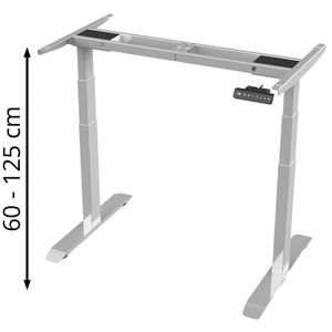 Schreibtischgestell Lüllmann 114900-1, grau, 4 Memoryspeicher
