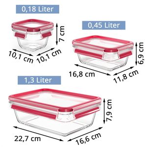 Produktbild für Frischhaltedose Emsa Clip&amp;Close N1050800, aus Glas