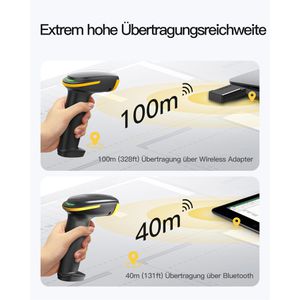 Produktbild für Barcode-Scanner Inateck BCST-36_black, kabellos