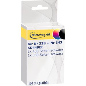 Produktbild für Tinte Böttcher-AG für HP 338 + 343 Multipack