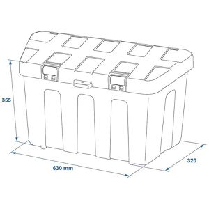 Produktbild für Deichselbox ProPlus 340061, aus Kunststoff