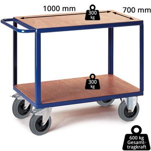 Produktbild für Tischwagen Rollcart 06-7527, aus Metall &amp; Holz