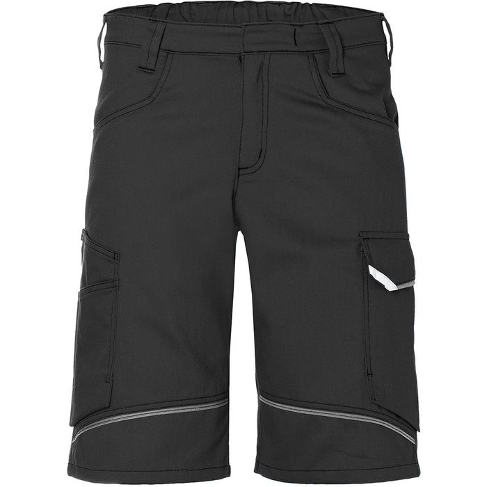 KÜBLER ICONIQ Arbeitshose – Schwarz/anthrazit, Größe 48, 65% Polyester/35% Baumwolle, Mit Elastischem Bund