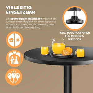 Produktbild für Stehtisch CASARIA schwarz Ø 60 cm, klappbar