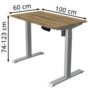 Produktbild für Schreibtisch Kerkmann Move 1, eiche / silber