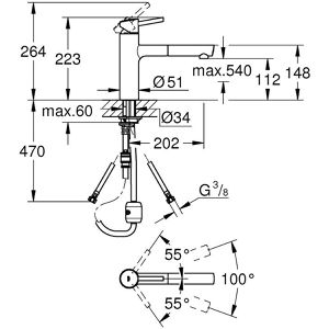 Produktbild für Küchenarmatur GROHE Concetto 31129001, chrom
