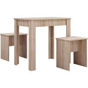 Produktbild für Esstisch VCM Esal L,914408, sonoma eiche, 3-teilig