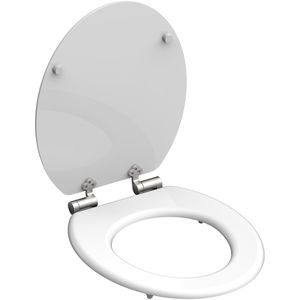 Produktbild für WC-Sitz Schütte White 84100, oval, aus Holz