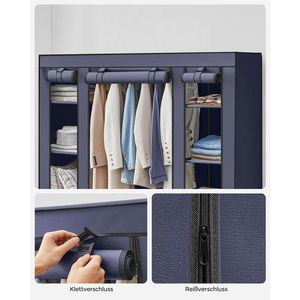 Produktbild für Kleiderschrank Songmics XXL, LSF003I02, blau