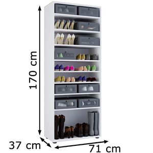 Produktbild für Schuhregal VCM Vandol l, aus Holz