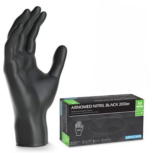 Einmalhandschuhe Arnomed Nitril Black, schwarz, 200 Stück