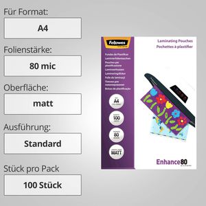 Produktbild für Laminierfolien Fellowes 54521, DIN A4