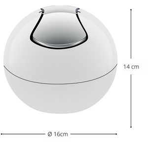 Produktbild für Mülleimer Spirella Bowl, 10.14964, weiß