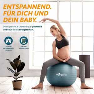 Produktbild für Gymnastikball Tresko Anti-Burst, mit Luftpumpe