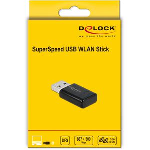 Produktbild für WLAN-Adapter DeLock AC1200, 12550, Nano, USB 3.0