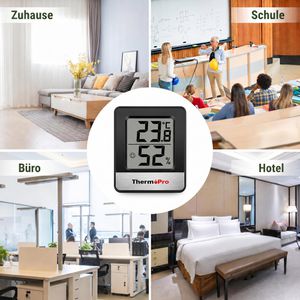 Produktbild für Thermo-Hygrometer ThermoPro TP-49 B, mit LC-Display, digital