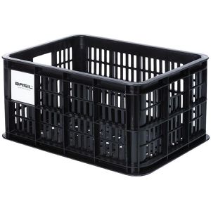 Fahrradkorb Basil Fahrradkiste S, schwarz, Kunststoff, 18 l