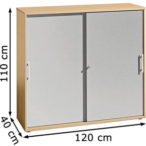 Produktbild für Schiebetürenschrank Hammerbacher 1753S, Holz