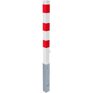 Produktbild für Absperrpfosten Schake 470FB/2, 2 Ösen, rot/weiß, aus Metall