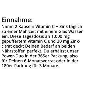 Produktbild für Vitamin-C gloryfeel gepuffert, 180 Kapseln