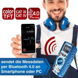 Produktbild für Multimeter PeakTech P 3440, digital, True RMS, App-fähig