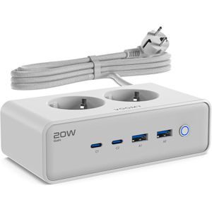 Produktbild für Steckdosenleiste Voomy Power S20 20W, mit 2m Kabel
