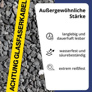 Produktbild für Trassenwarnband Kelmaplast Achtung Glasfaserkabel