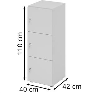 Produktbild für Schließfachschrank Hammerbacher 234L3, lichtgrau