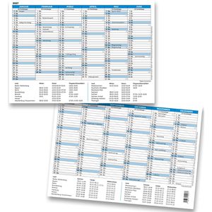Produktbild für Tafelkalender Böttcher-AG 5007, blau, mit Ferienübersicht