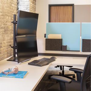 Produktbild für Monitorhalterung Ergotron DS100 Dual, VESA 75x75 &amp; 100x100 mm