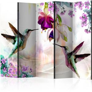 Produktbild für Paravent Artgeist Hummingbirds&amp;Flowers innen 5-tlg