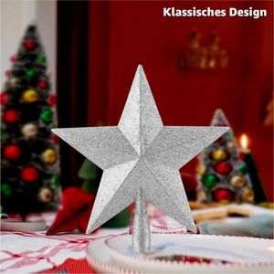 Produktbild für Christbaumspitze TK-Gruppe 98408, glitzernd, silber