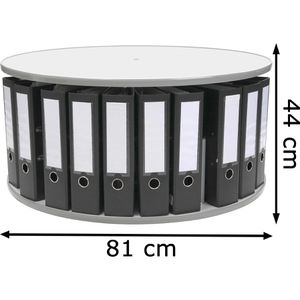 Produktbild für Ordnerdrehsäule Reef RT081B1, lichtgrau, 1 Etage