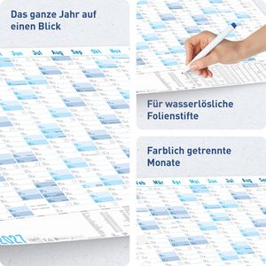 Produktbild für Plakatkalender Häfft 11432-4, Blau gefalzt, Jahr 2027