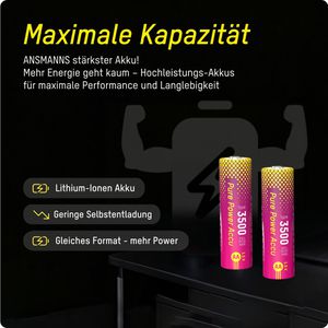 Produktbild für Akku Ansmann Pure Power 1,5 V, 3500 mAh