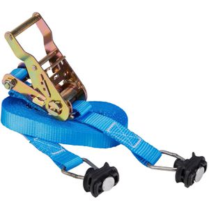 Produktbild für Spanngurt Sandax 178 blau, mit Airline-Fitting &amp; Ratsche