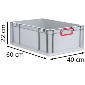 Produktbild für Eurobox Allit ProfiPlus EuroBox 622, grau, 42,3 Liter