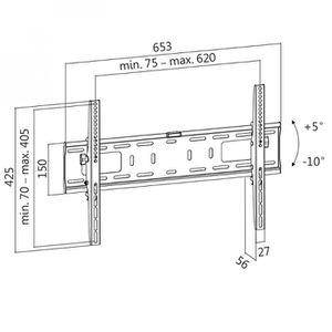 Produktbild für TV-Wandhalterung LogiLink BP0018, bis 50 kg