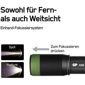 Produktbild für Taschenlampe GP Batteries C33, LED, mit Batterie