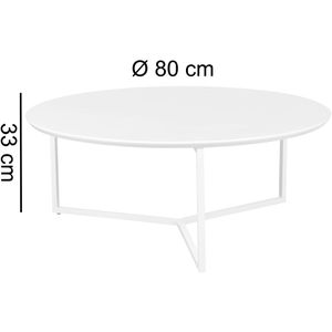 Produktbild für Couchtisch Wohnling WL5.240, aus Holz / Metall, weiß