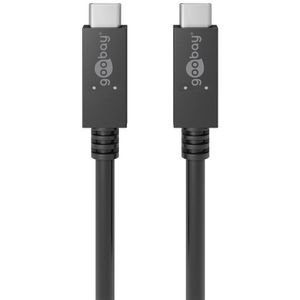 Produktbild für Ladekabel Goobay 49254, schwarz, 1m