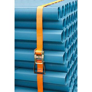 Produktbild für Spanngurt Kerbl 37150, orange, mit Haken &amp; Ratsche