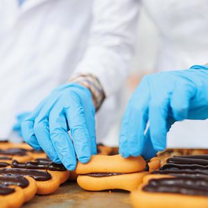 Produktbild für Einmalhandschuhe Franz-Mensch Safe Light, blau, 100 Stück