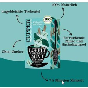 Produktbild für Tee Cupper Lovely Liquorice &amp; Mint Infusion, BIO