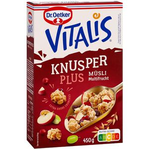 Dr.Oetker Müsli Vitalis KnusperPlus, Multifrucht, 450g