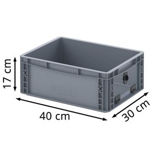 Produktbild für Eurobox AUER EG SKS 43/17 HG, grau, mit Acrylglas-Sichtklappe