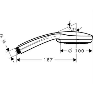 Produktbild für Handbrause hansgrohe Croma 100 Vario, 28537000, verchromt