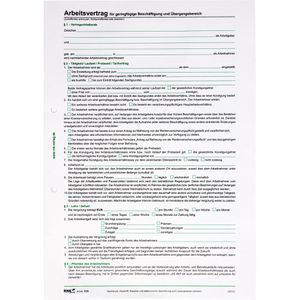 Produktbild für Arbeitsvertrag RNK 518, A4